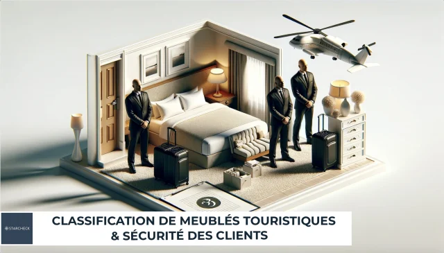 Classification hôtelière & sécurité des clients dans les hébergements⁣⁣La classification hôtelière joue un rôle crucial dans la garantie de la sécurité 🔓 des clients dans les hébergements. Voici comment elle contribue à cet aspect essentiel :⁣⁣1. Normes de sécurité ⁣2. Inspections régulières 🔍 ⁣3. Formation du personnel ⁣4. Information des clients ⁣5. Responsabilité accrue 📈⁣⁣En résumé, la classification hôtelière est étroitement liée à la sécurité des clients dans les hébergements 🏡 en établissant des normes de sécurité, en réalisant des inspections 🧐 régulières, en assurant la formation du personnel, en informant les clients des mesures de sécurité disponibles, et en imposant une responsabilité accrue aux établissements en matière de sécurité. Cela contribue à offrir aux clients une expérience sécurisée et sereine 😇 lors de leur séjour.
