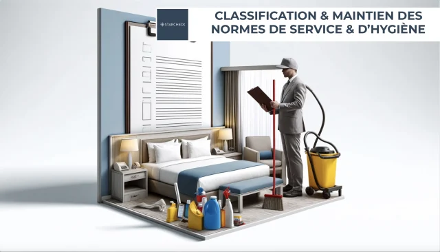 Comment la classification hôtelière en France aide-t-elle à maintenir des normes élevées de service et d'hygiène ?⁣⁣La classification hôtelière en France joue un rôle essentiel dans le maintien de normes élevées de service et d'hygiène 🫧 grâce à plusieurs mécanismes :⁣⁣1. Critères de classification stricts ⁣2. Inspections régulières inspections 🕵️⁣3. Formation du personnel 👩‍🔧 ⁣4. Contrôles de conformité ⁣5. Sensibilisation des propriétaires ⁣⁣En résumé, la classification hôtelière en France contribue à maintenir des normes élevées de service et d'hygiène en définissant des critères stricts 👍, en réalisant des inspections 🕵️régulières, en formant le personnel, en effectuant des contrôles de conformité et en sensibilisant les propriétaires d'établissements. Cela garantit une expérience de séjour de qualité et sécurisée pour les clients.